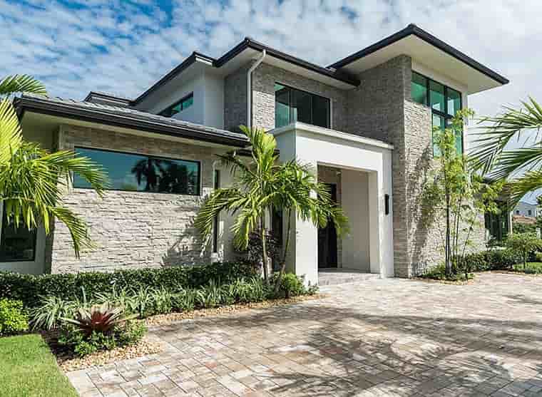 Coastal, Contemporary, Florida, Mediterranean House Plan 52931 with 4 Beds, 5 Baths, 3 Car Garage Picture 2