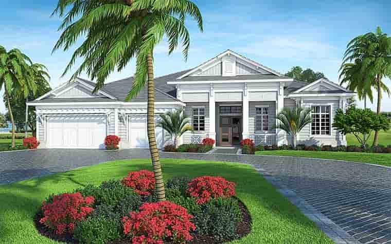 Coastal, Florida House Plan 52937 with 4 Beds, 6 Baths, 3 Car Garage Picture 1