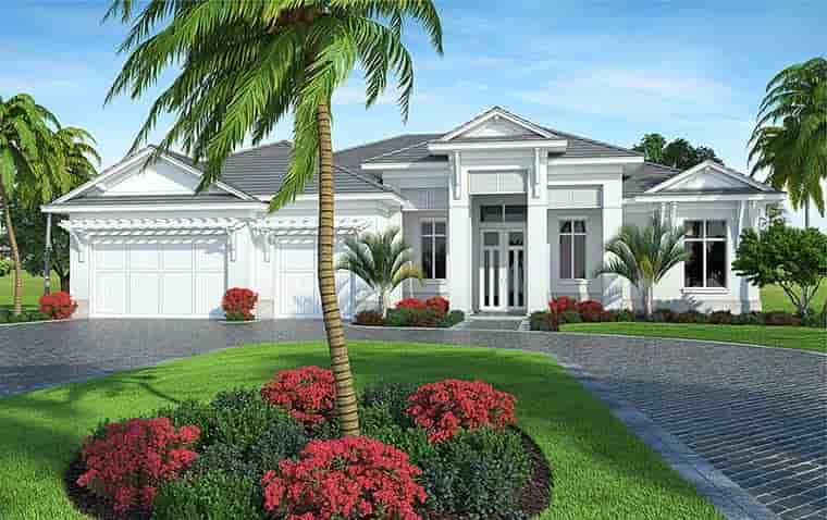 Coastal, Florida House Plan 52937 with 4 Beds, 6 Baths, 3 Car Garage Picture 2