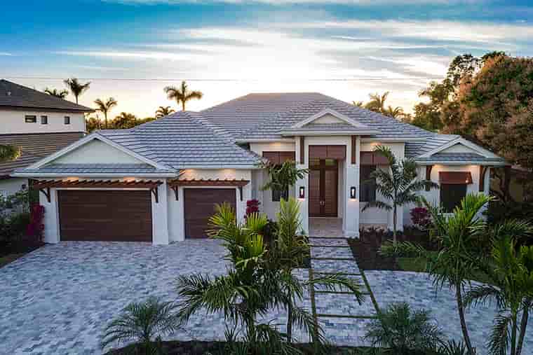Coastal, Florida House Plan 52937 with 4 Beds, 6 Baths, 3 Car Garage Picture 3