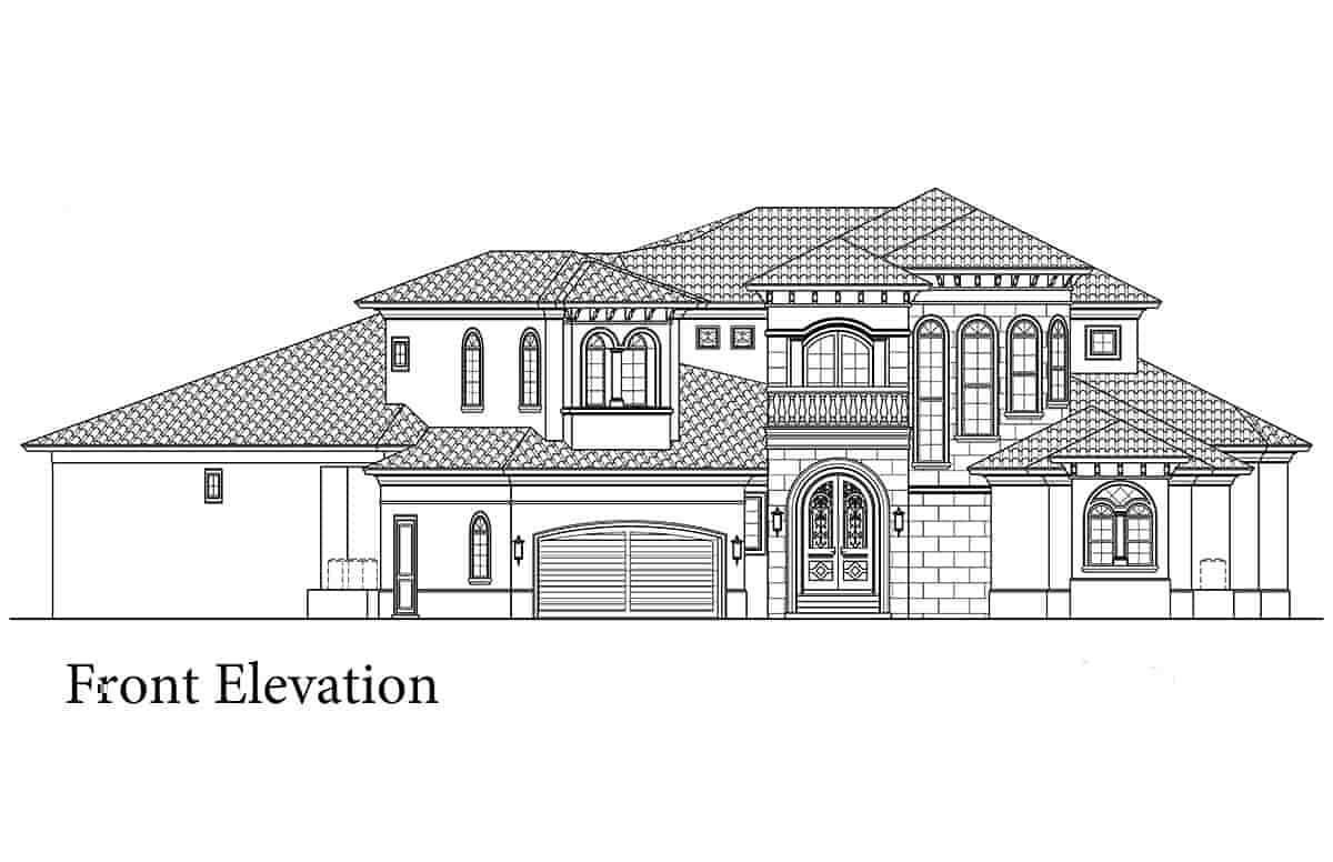 House Plan 52982 with 4 Beds, 5 Baths, 2 Car Garage Picture 1