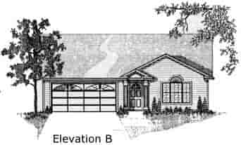 House Plan 53102 with 3 Beds, 2 Baths, 2 Car Garage Picture 1