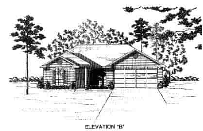 House Plan 53104 with 3 Beds, 2 Baths, 2 Car Garage Picture 1