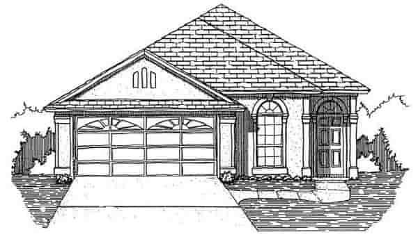 House Plan 53141 with 3 Beds, 2 Baths, 2 Car Garage Picture 1
