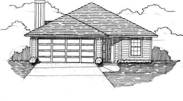 House Plan 53174 with 3 Beds, 2 Baths, 2 Car Garage Picture 1