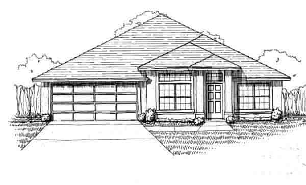 House Plan 53178 with 3 Beds, 2 Baths, 2 Car Garage Picture 1