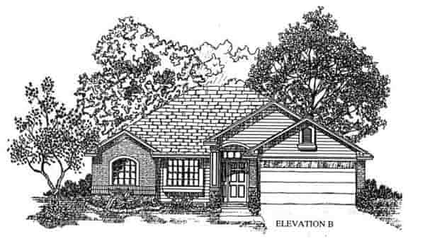 House Plan 53245 with 4 Beds, 2 Baths, 2 Car Garage Picture 1