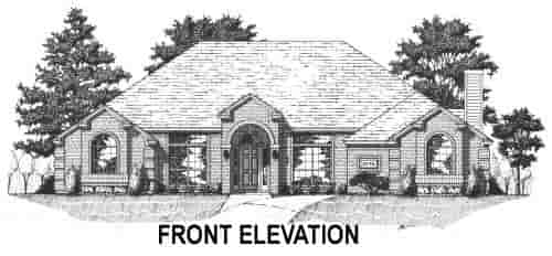 House Plan 53416 with 4 Beds, 3 Baths, 2 Car Garage Picture 1