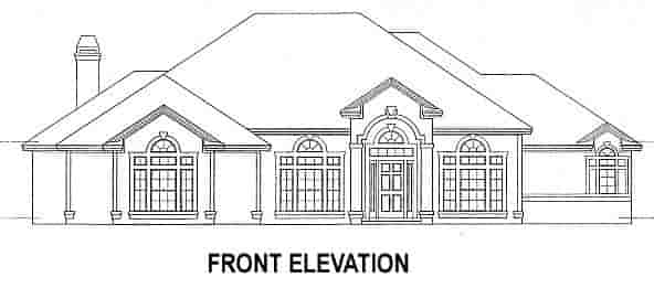 House Plan 53457 with 4 Beds, 4 Baths, 2 Car Garage Picture 3
