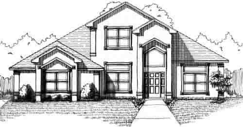 House Plan 53503 with 4 Beds, 4 Baths, 2 Car Garage Picture 1
