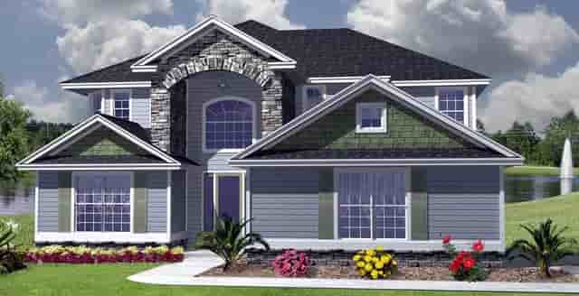 House Plan 53556 with 5 Beds, 5 Baths, 2 Car Garage Picture 3