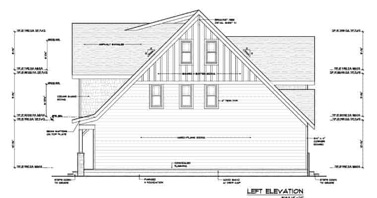 Bungalow, Craftsman, Tudor House Plan 53835 with 4 Beds, 4 Baths Picture 1