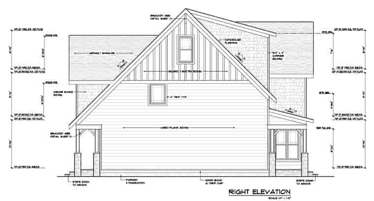 Bungalow, Craftsman, Tudor House Plan 53835 with 4 Beds, 4 Baths Picture 2