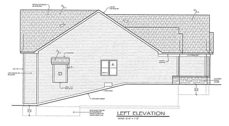 House Plan 54070 with 3 Beds, 2 Baths, 2 Car Garage Picture 1