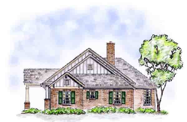 Bungalow, Craftsman, Ranch, Traditional House Plan 56564 with 3 Beds, 2 Baths, 2 Car Garage Picture 2