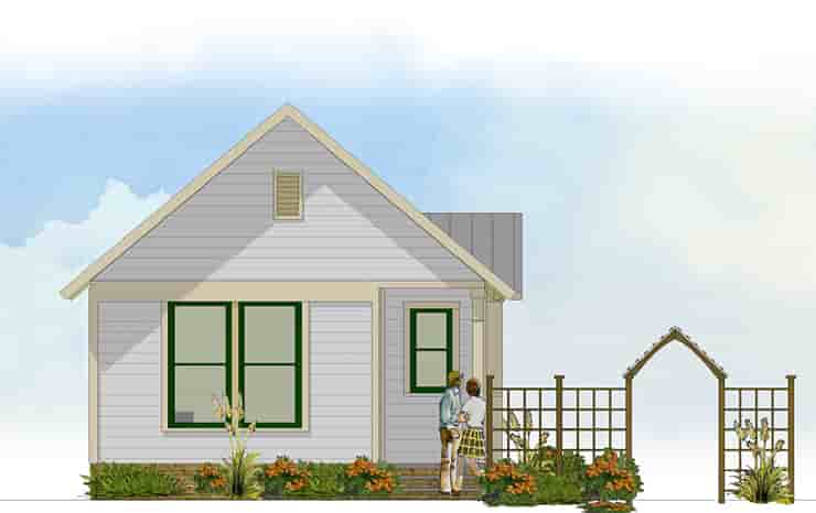 Bungalow, Cabin, Cottage, Traditional House Plan 56581 with 1 Beds, 1 Baths Picture 1