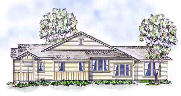 Bungalow, Cottage, Craftsman House Plan 56582 with 3 Beds, 2 Baths, 2 Car Garage Picture 1