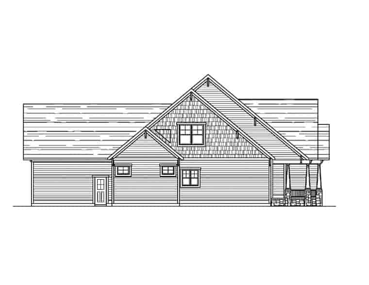 Bungalow, Craftsman House Plan 56605 with 3 Beds, 3 Baths, 2 Car Garage Picture 1