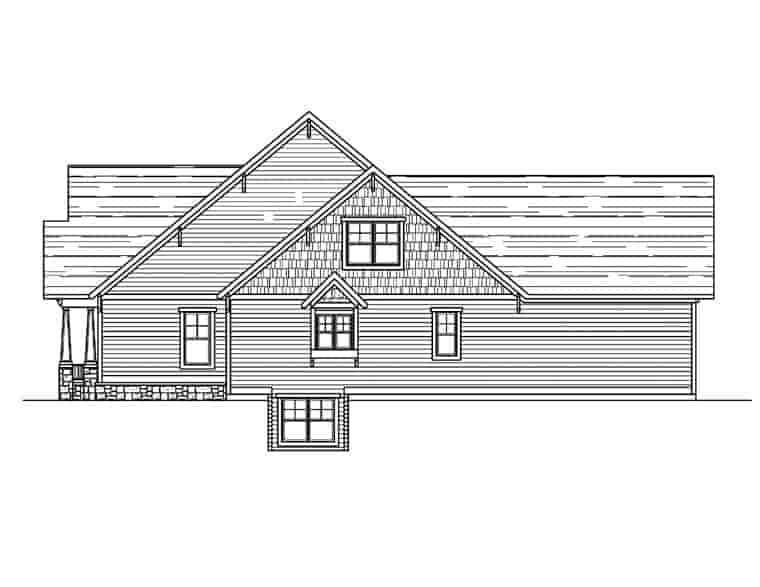 Bungalow, Craftsman House Plan 56605 with 3 Beds, 3 Baths, 2 Car Garage Picture 2