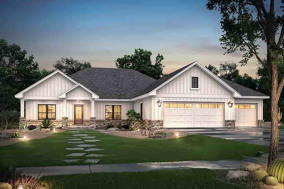 Craftsman, Farmhouse, Ranch House Plan 56707 with 3 Beds, 3 Baths, 3 Car Garage Picture 4