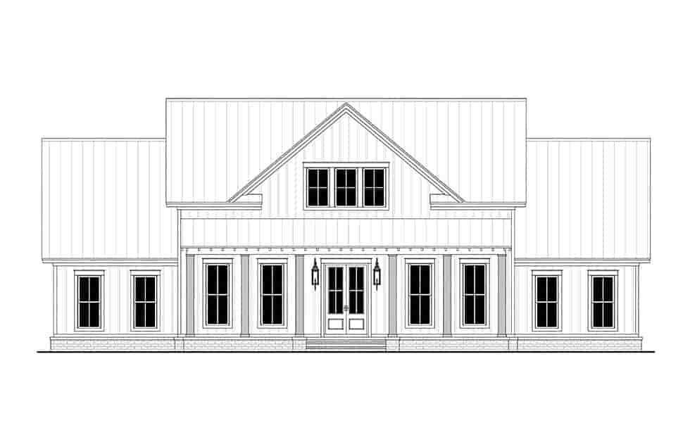 Country, Farmhouse, One-Story, Traditional House Plan 56710 with 4 Beds, 3 Baths, 2 Car Garage Picture 3