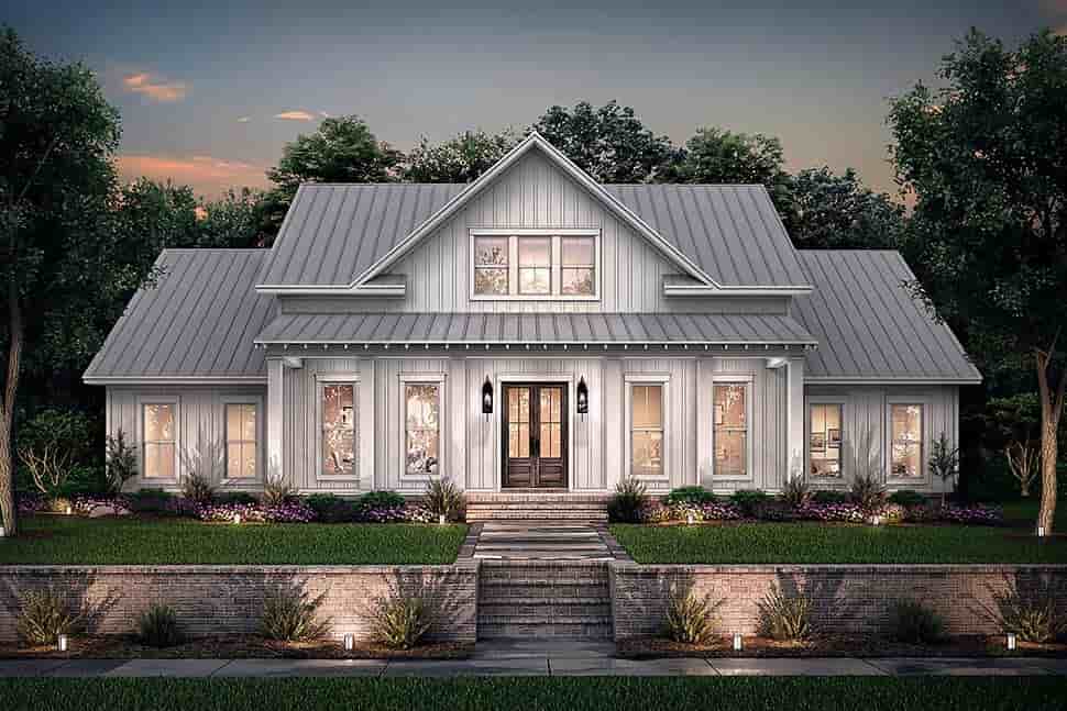 Country, Farmhouse, One-Story, Traditional House Plan 56710 with 4 Beds, 3 Baths, 2 Car Garage Picture 4