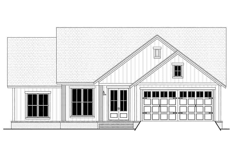 Country, Farmhouse, Southern, Traditional House Plan 56712 with 3 Beds, 2 Baths, 2 Car Garage Picture 3
