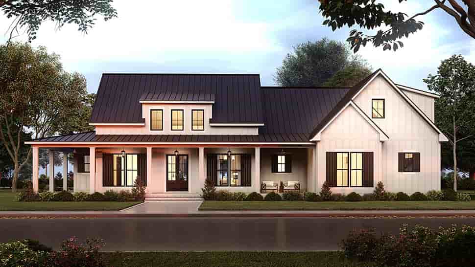 Country, Craftsman, Farmhouse, Southern, Traditional House Plan 56713 with 3 Beds, 3 Baths, 2 Car Garage Picture 7