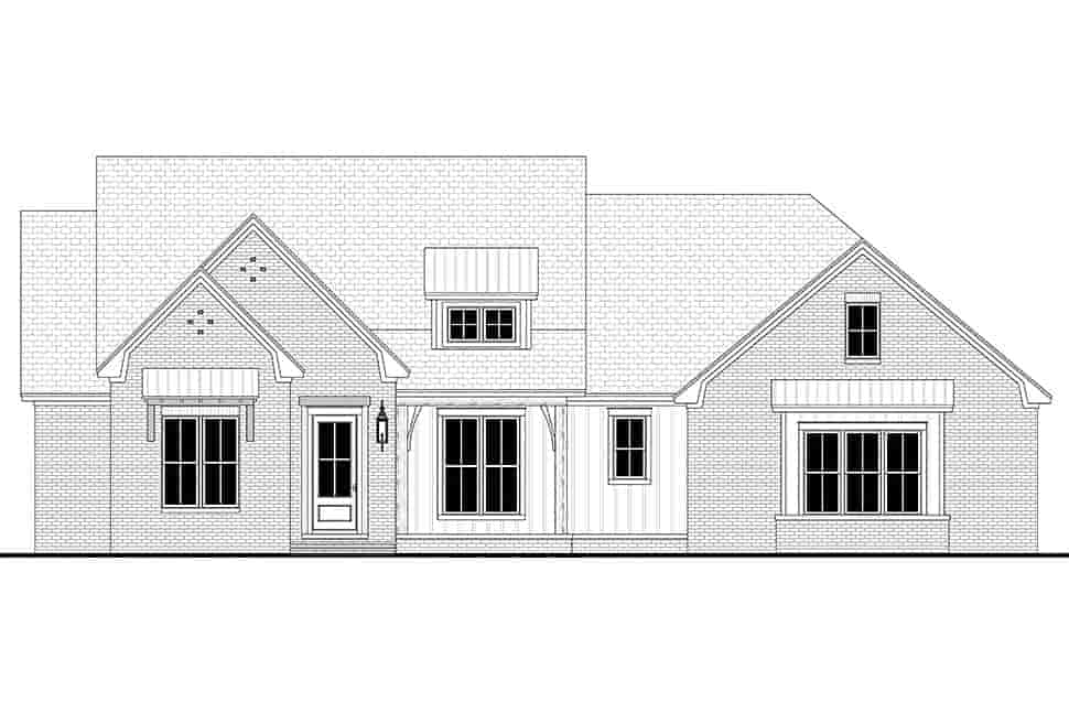 Country, Farmhouse, French Country House Plan 56714 with 4 Beds, 3 Baths, 2 Car Garage Picture 3