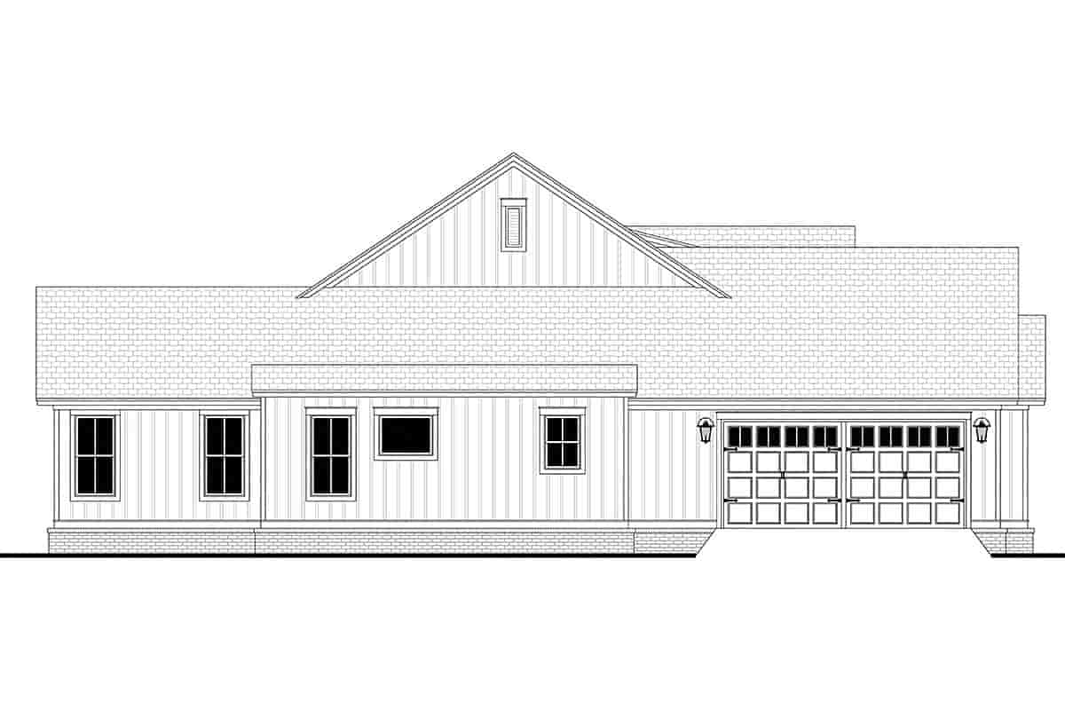 Country, Craftsman, Farmhouse, One-Story, Traditional House Plan 56720 with 4 Beds, 3 Baths, 2 Car Garage Picture 2