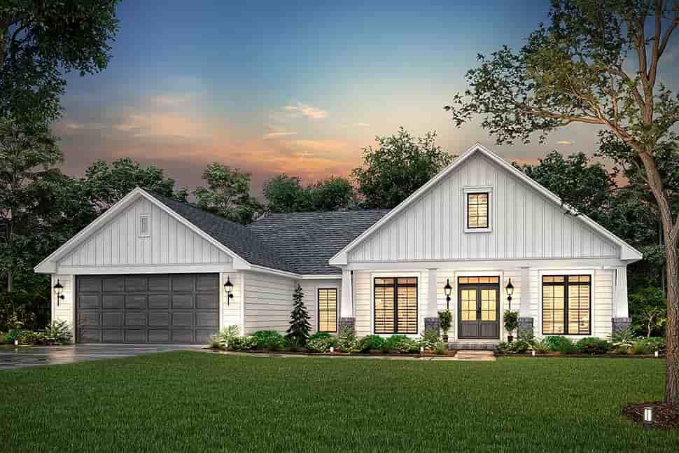 Country, Craftsman, Southern, Traditional House Plan 56905 with 3 Beds, 2 Baths, 2 Car Garage Picture 2