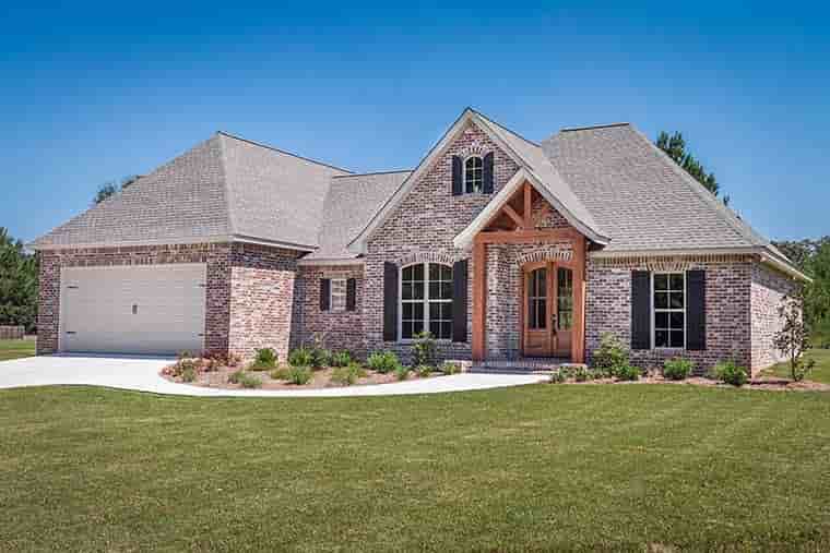 French Country, Traditional House Plan 56906 with 3 Beds, 2 Baths, 2 Car Garage Picture 1
