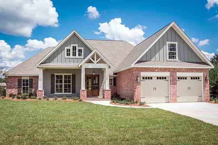 Country, Craftsman, Traditional House Plan 56917 with 4 Beds, 3 Baths, 2 Car Garage Picture 1