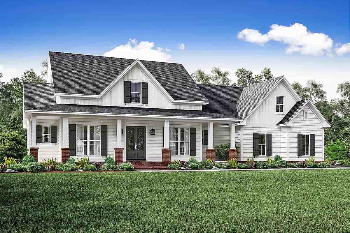 Country, Farmhouse, Southern, Traditional House Plan 56920 with 3 Beds, 2 Baths, 2 Car Garage Picture 1
