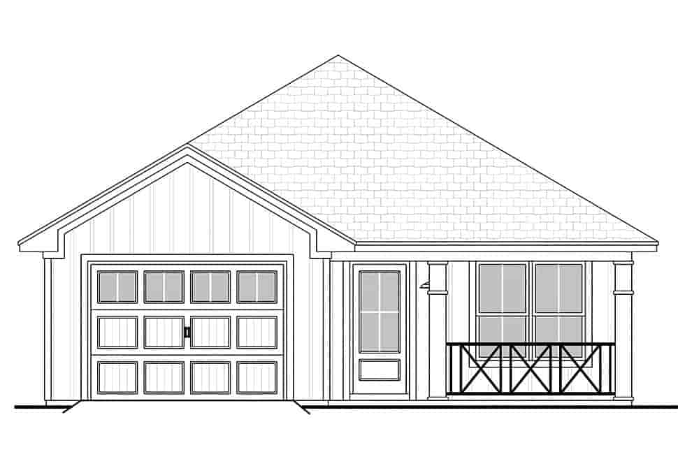 Country, Ranch, Traditional House Plan 56936 with 3 Beds, 2 Baths, 1 Car Garage Picture 3