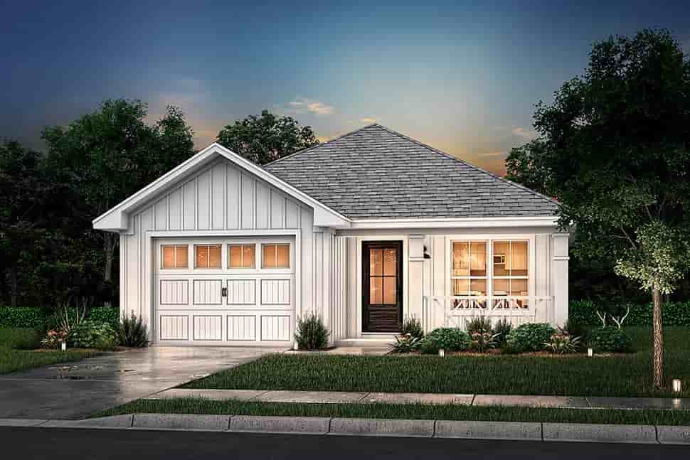 Country, Ranch, Traditional House Plan 56936 with 3 Beds, 2 Baths, 1 Car Garage Picture 4