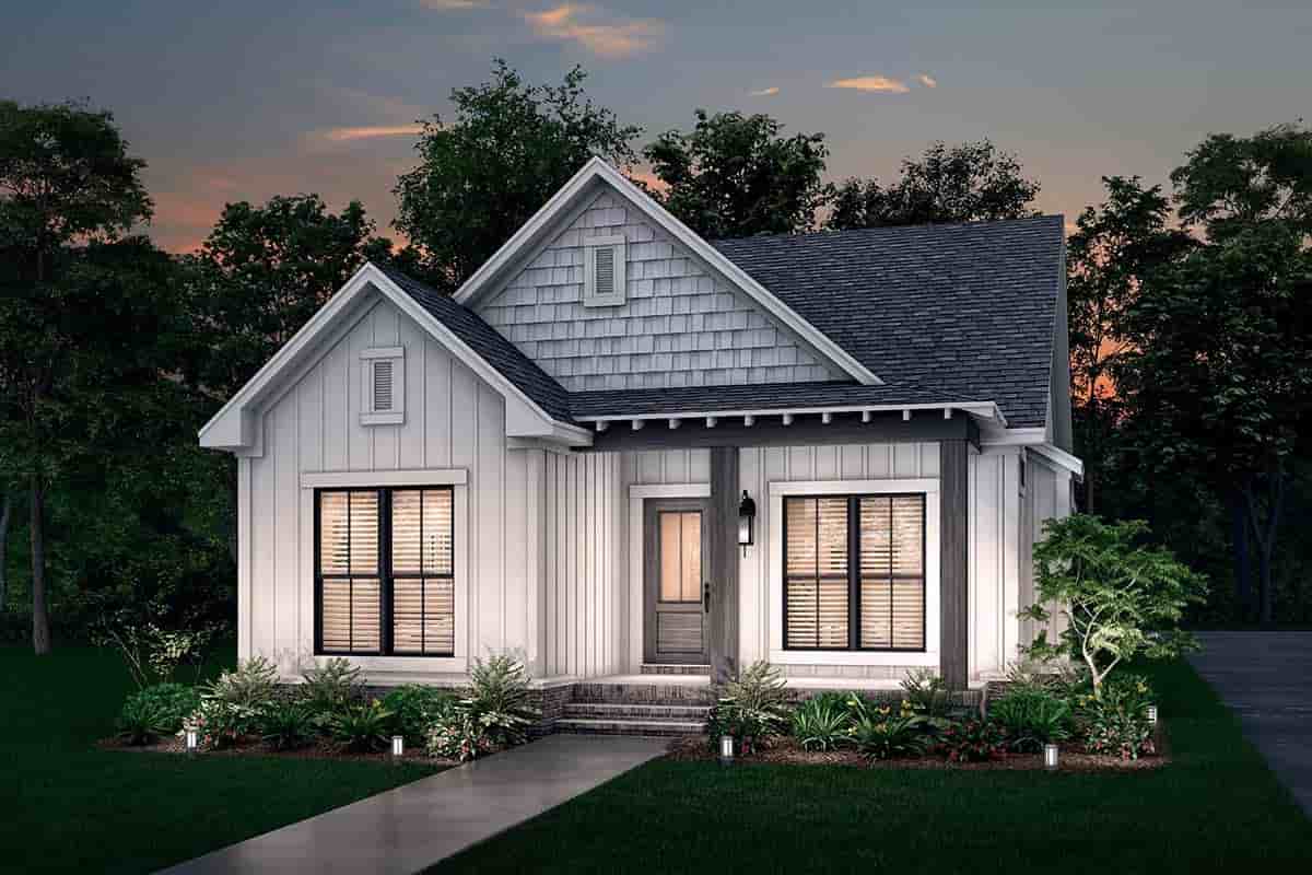 Cottage, Country, Southern, Traditional House Plan 56937 with 3 Beds, 2 Baths, 2 Car Garage Picture 1