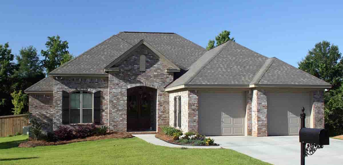 Country, European, French Country House Plan 56968 with 3 Beds, 2 Baths, 2 Car Garage Picture 1