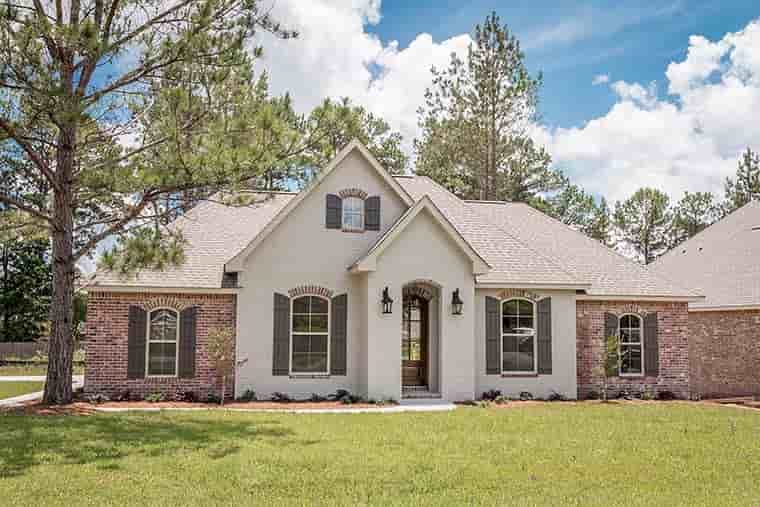European, French Country, Traditional House Plan 56982 with 3 Beds, 2 Baths, 2 Car Garage Picture 1