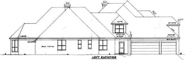 European House Plan 57157 with 5 Beds, 6 Baths, 3 Car Garage Picture 1