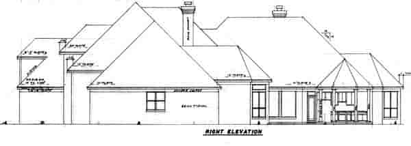 European House Plan 57157 with 5 Beds, 6 Baths, 3 Car Garage Picture 2