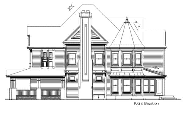 Country, Victorian House Plan 57524 with 4 Beds, 5 Baths, 2 Car Garage Picture 2