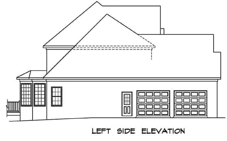 Traditional House Plan 58196 with 4 Beds, 4 Baths, 2 Car Garage Picture 1