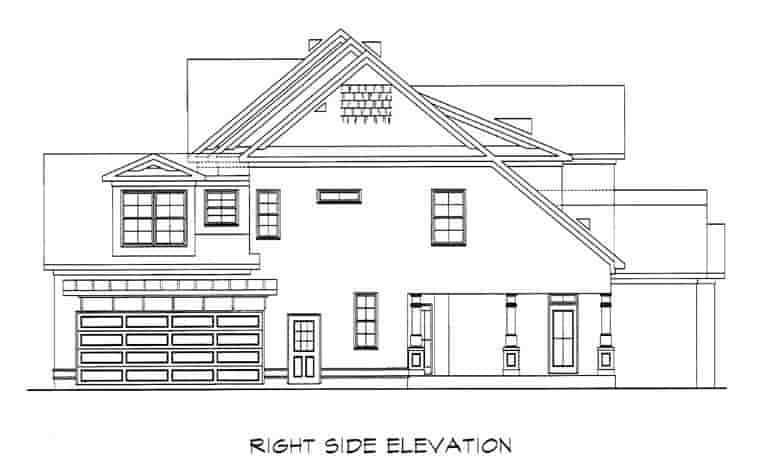 Craftsman House Plan 58201 with 4 Beds, 4 Baths, 2 Car Garage Picture 2