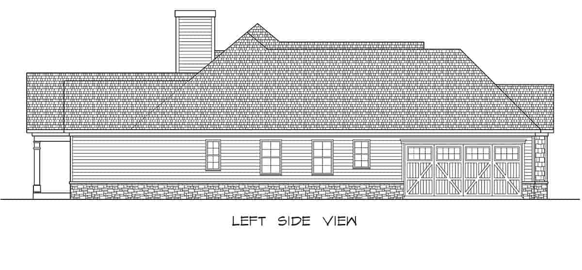 Craftsman House Plan 58257 with 3 Beds, 4 Baths, 2 Car Garage Picture 2