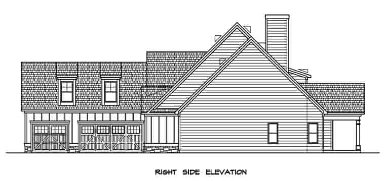 Craftsman, Traditional House Plan 58277 with 4 Beds, 4 Baths, 3 Car Garage Picture 1