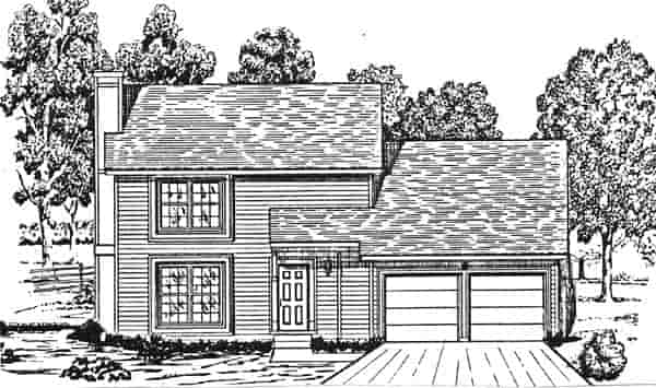 House Plan 58421 with 3 Beds, 3 Baths, 2 Car Garage Picture 2
