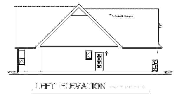 One-Story, Ranch House Plan 58527 with 2 Beds, 2 Baths, 2 Car Garage Picture 1