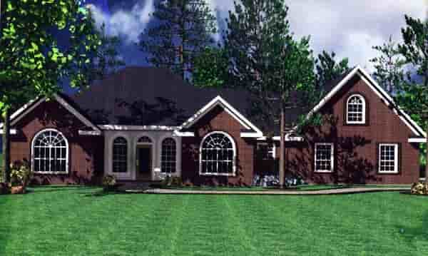 European, French Country, Ranch, Traditional House Plan 59031 with 3 Beds, 4 Baths, 2 Car Garage Picture 2
