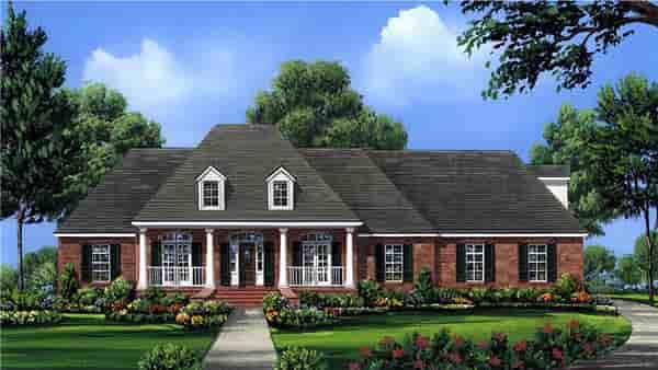 Colonial, Country, European, Southern House Plan 59075 with 4 Beds, 3 Baths, 2 Car Garage Picture 6